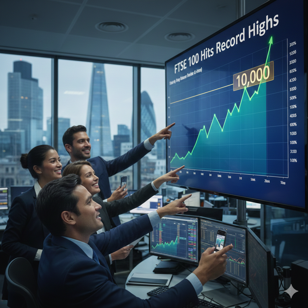 FTSE 100 Hits Record Highs: Navigating the 10,000 Milestone