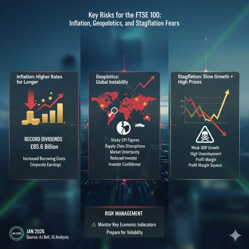 Key Risks for the FTSE 100: Inflation, Geopolitics, and Stagflation Fears